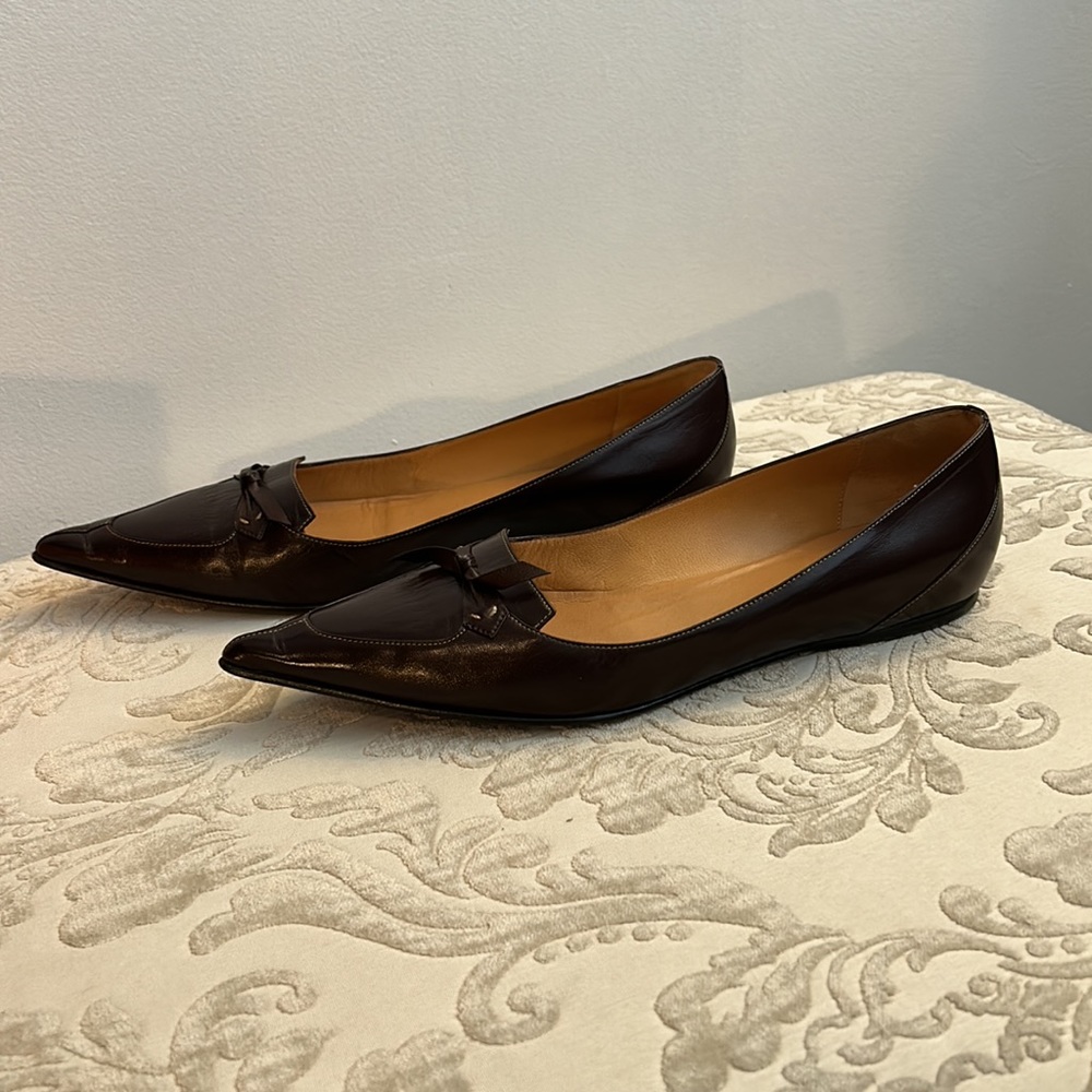Authentic HERMES stunning dark brown flats in excellent condition size 38 1/2 - Picture 4 of 16